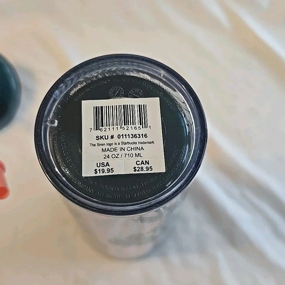 Starbucks Fall 2022 Ocean Fern Cold Cup 24oz. Tumbler with Straw Venti‎ New